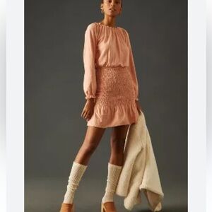 Sundry Anthropologie Ruffle Smock Dress Size XS